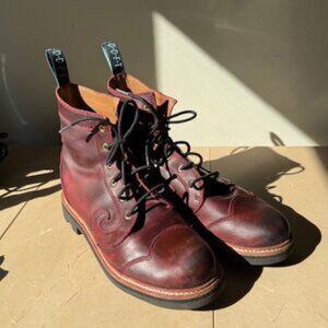 John Fluevog 7th Heaven Derby Swirl – Classic 6-Eye Boots – Men’s 11